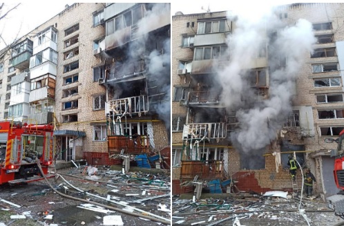 РФ обстреляла здание Красного Креста в Херсоне, произошел пожар