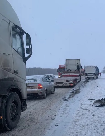 Юг Одесской области заметает снегом: на трассе остановились сотни грузовиков &#8212; соцсети