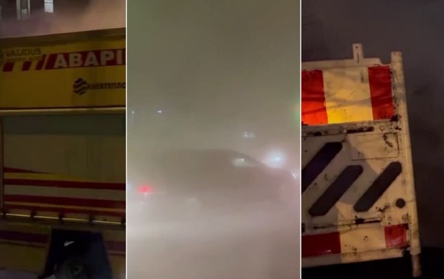 В Киеве из-за аварии на теплосети улицу залило кипятком