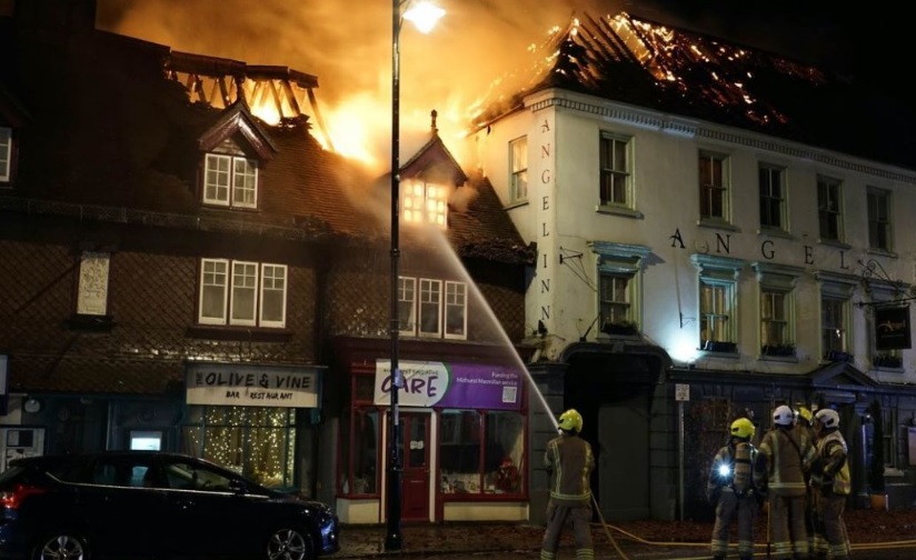 В британской гостинице, где живут украинцы, тушили пожар