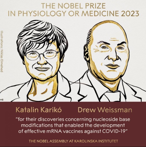 Нобелевскую премию по медицине присудили учёным за разработку вакцин против COVID-19