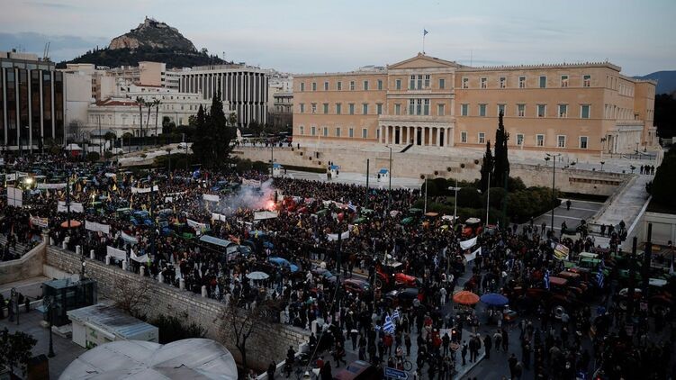 Фермеры Греции в Афинах присоединились к европейским протестам
