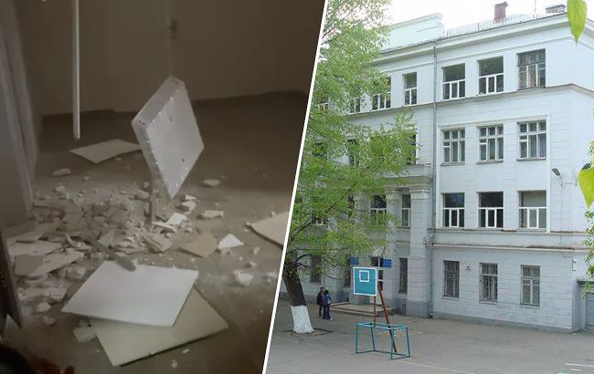 В школе Киева прямо во время занятий обрушился потолок &#8212; соцсети