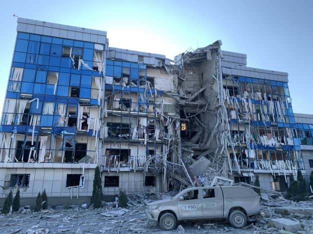 Ракетный удар по Харькову уничтожил офис швейцарской организации
