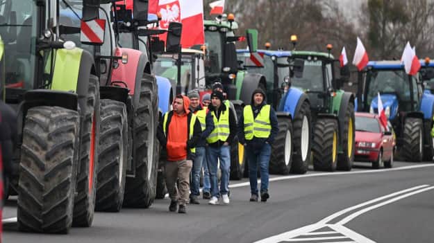 Польские фермеры проводят акции протеста против торгового соглашения Меркосур