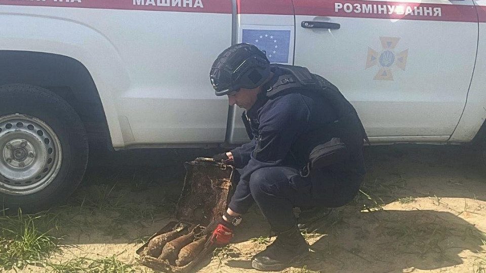 На стройплощадке под Киевом нашли минометные мины времен Второй мировой войны