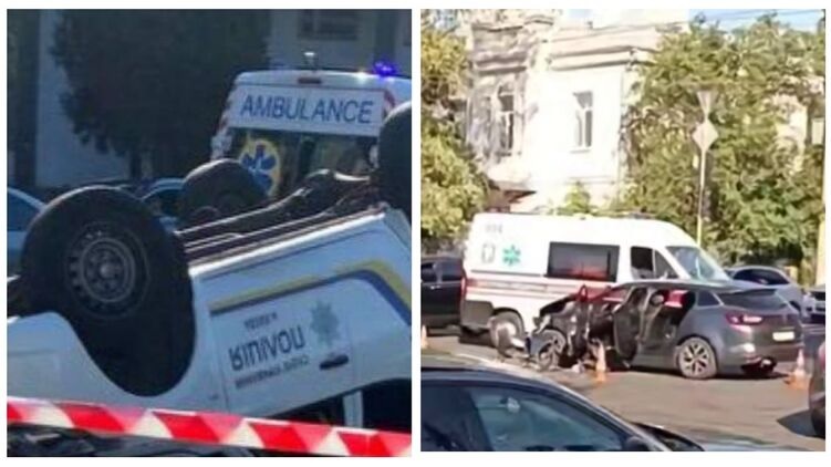 В Киеве в результате ДТП перевернулось авто, погиб полицейский