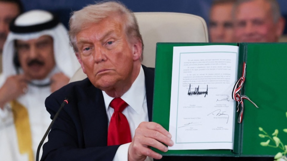 Трамп вместе с лидерами Египта, Катара и Турции подписал соглашение о прекращении огня в Газе