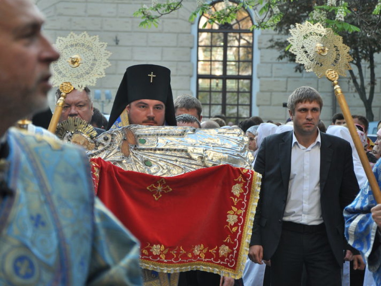 В Киево-Печерскую Лавру прибыла Плащаница Пресвятой Богородицы, 19 сентября 2012г.