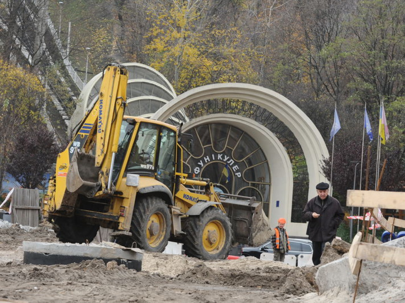 Реконструкция Почтовой площади в Киеве, 12 ноября 2012 г.