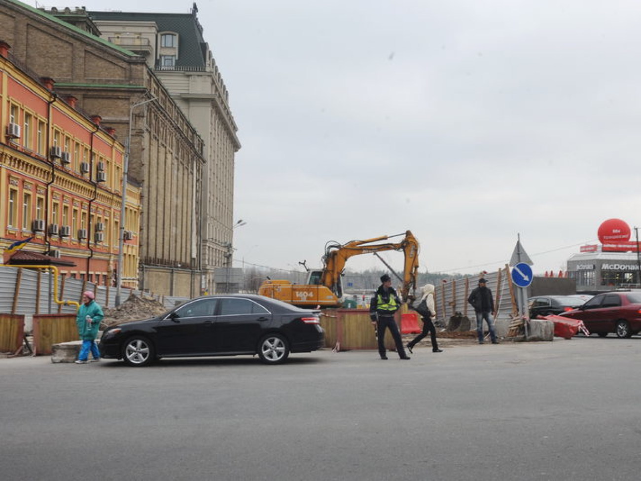 Реконструкция Почтовой площади в Киеве, 12 ноября 2012 г.