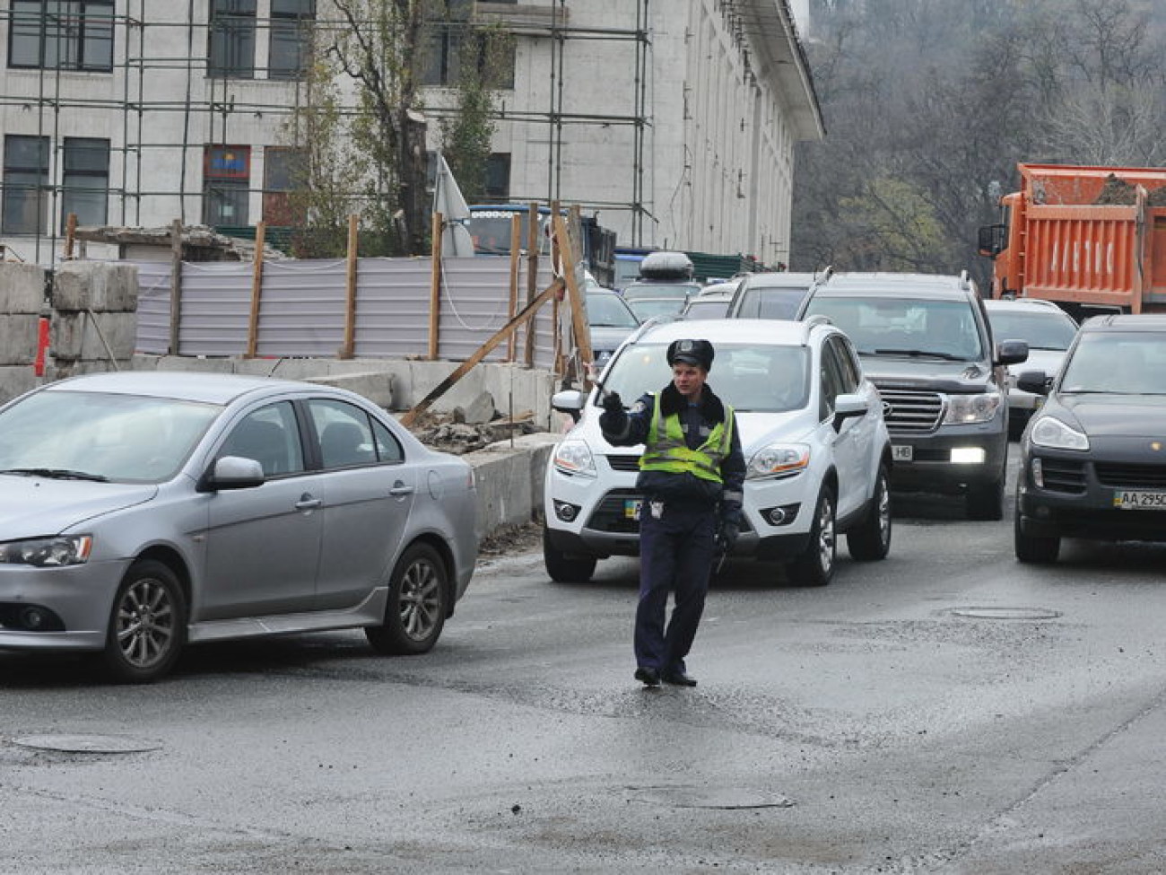 Реконструкция Почтовой площади в Киеве, 12 ноября 2012 г.