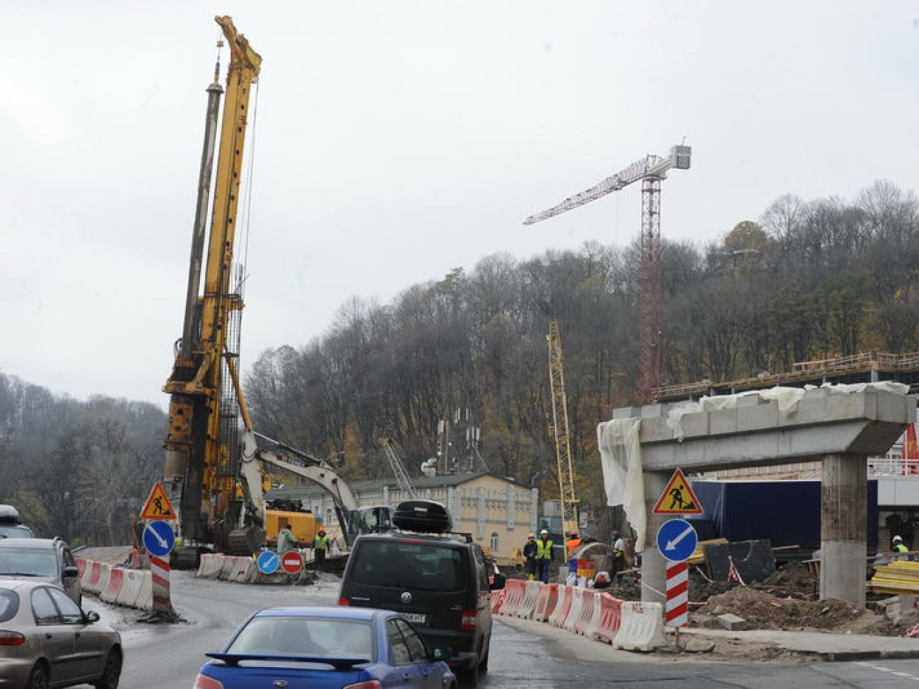 Реконструкция Почтовой площади в Киеве, 12 ноября 2012 г.