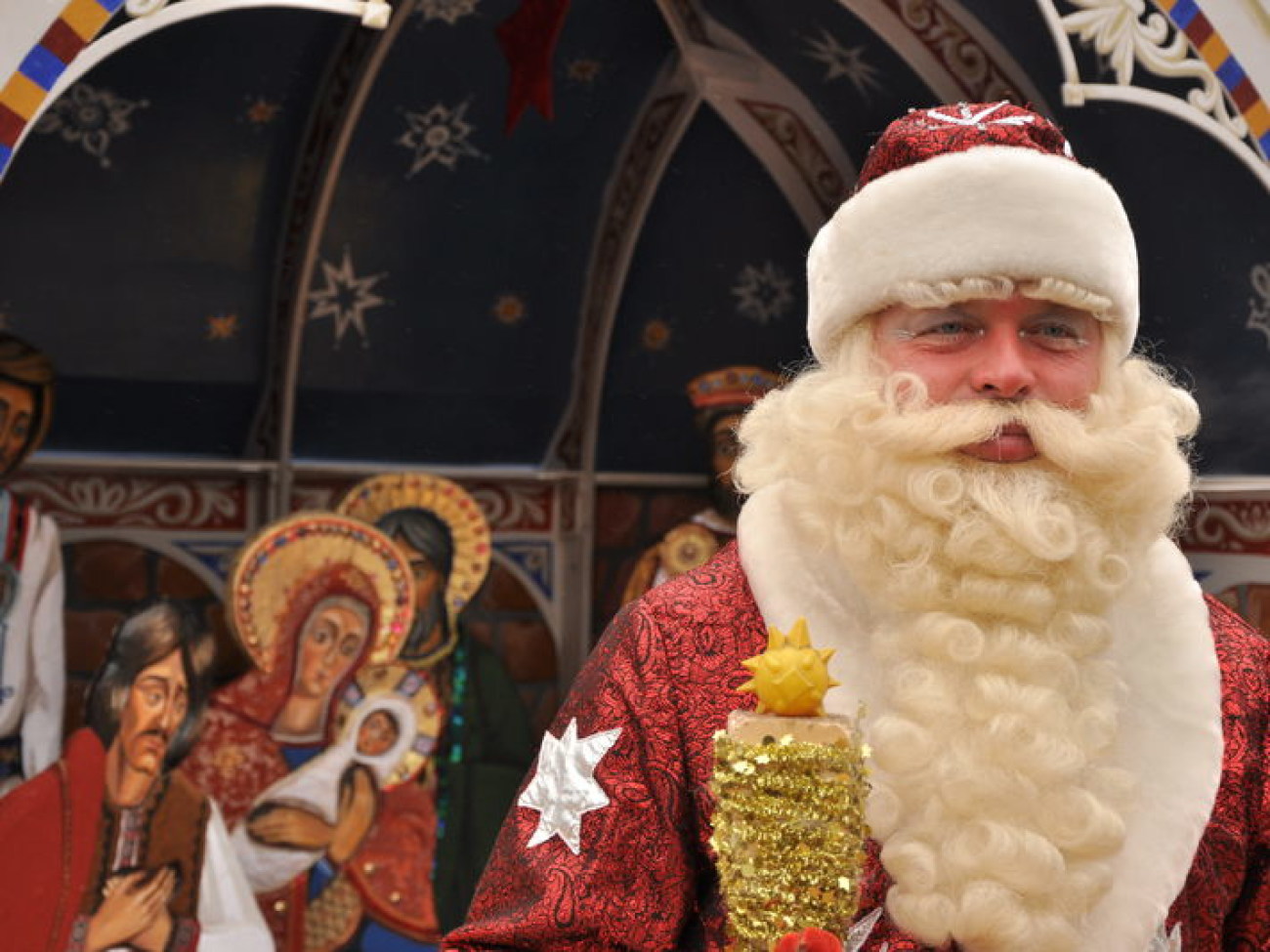 В Киеве освятили вертеп, 25 декабря 2012г.