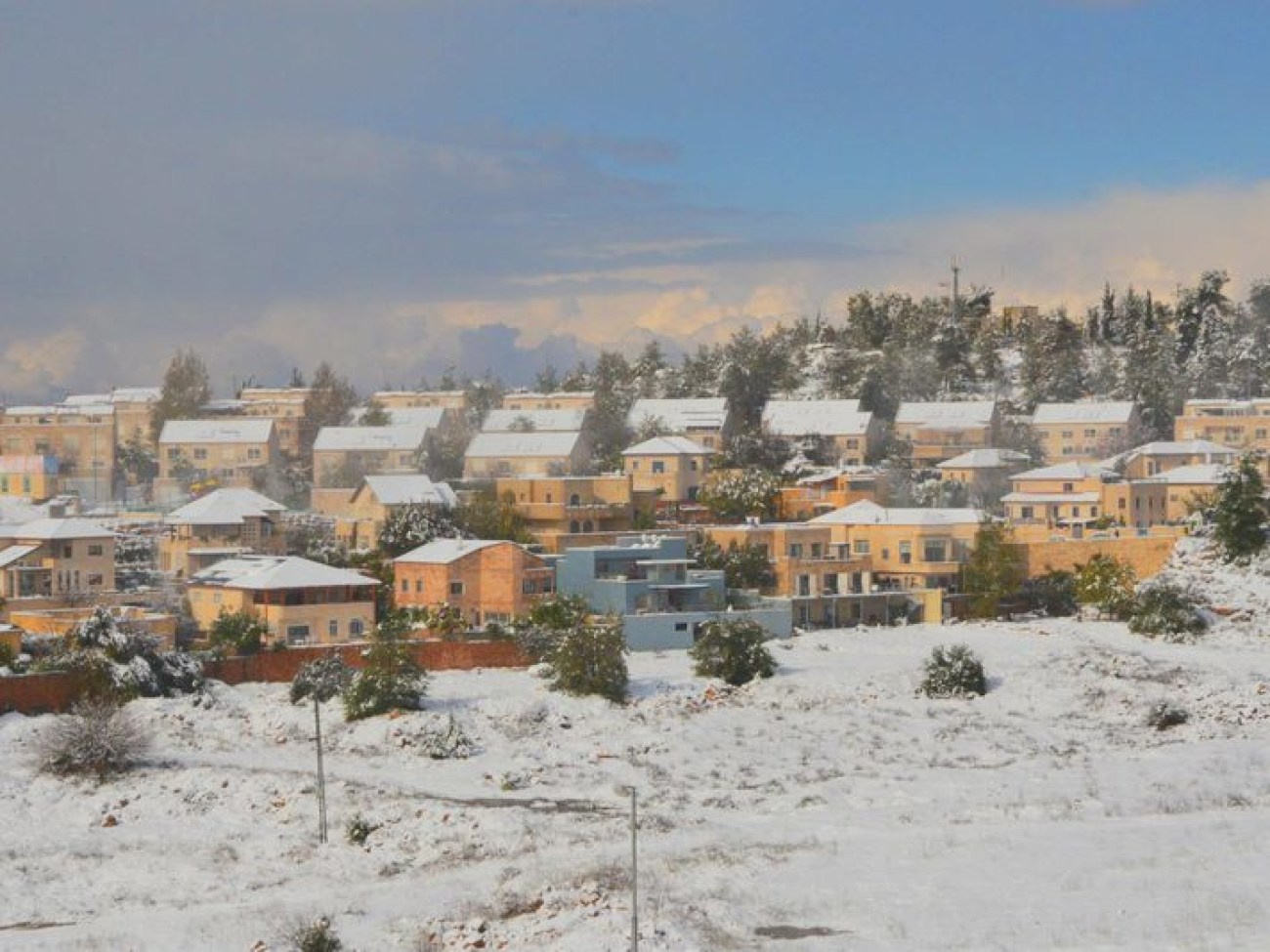 В Иерусалиме выпал снег