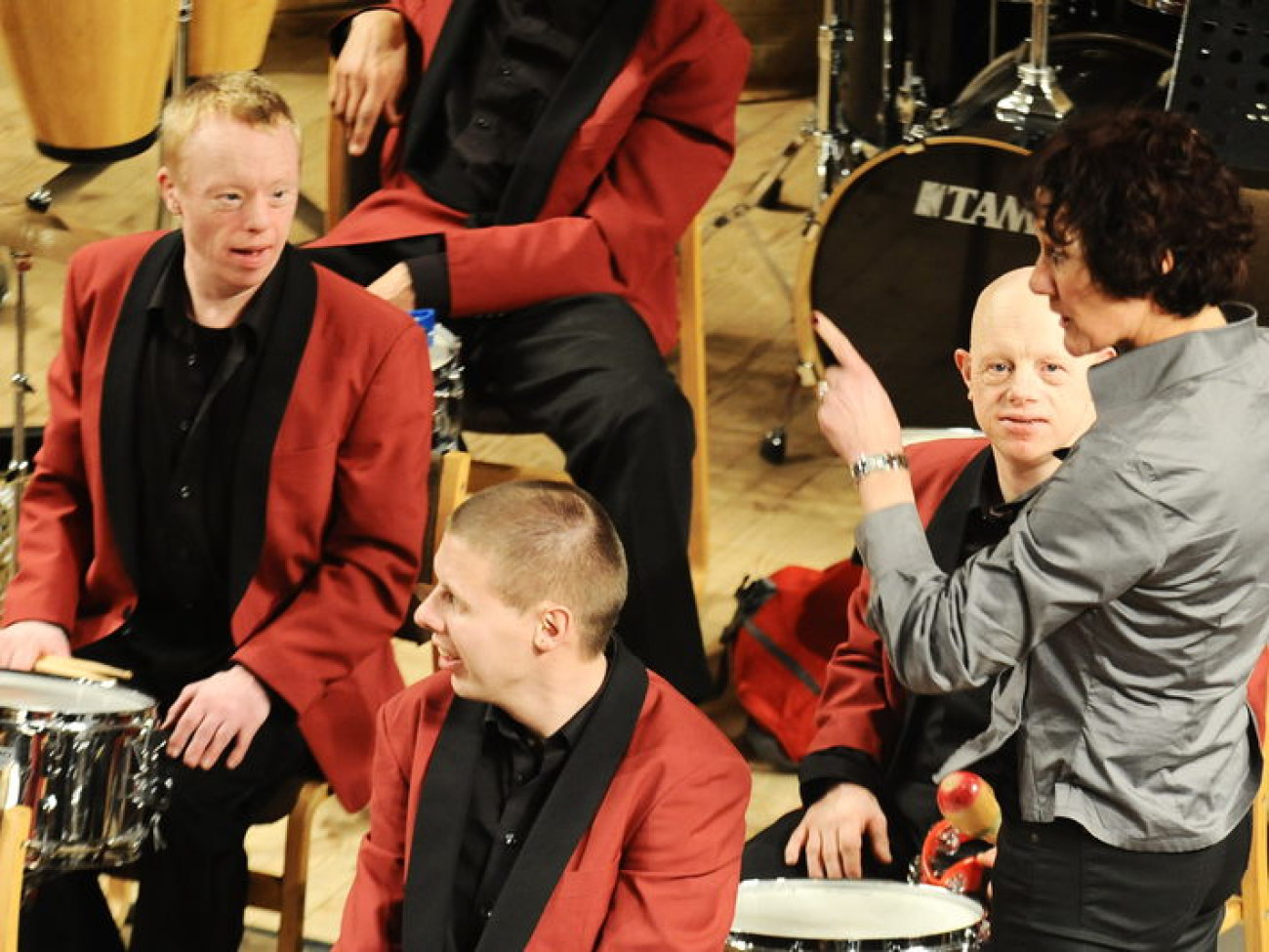 Голландский оркестр из музыкантов с синдромом Дауна Jostiband Orchestra приехал в Киев, 28 января 2013г.