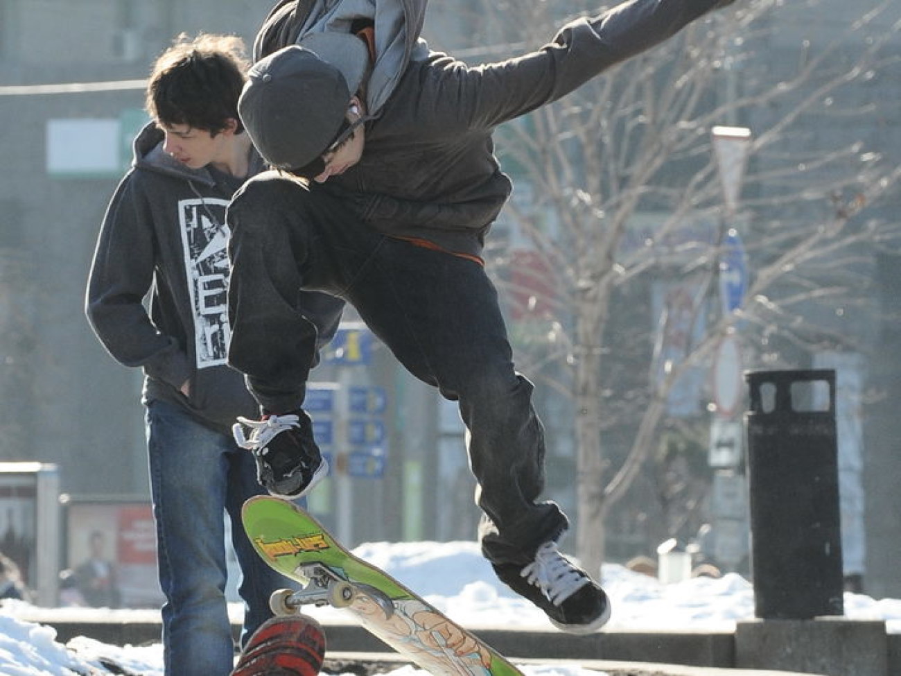 Скейтбордисты открыли сезон, 26 февраля 2013г.