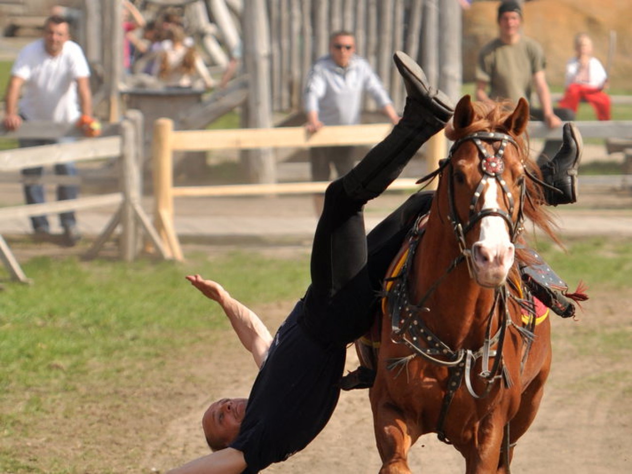 В Украине состоялся первый Международный фестиваль конно-трюкового искусства, 27 апреля 2013г.