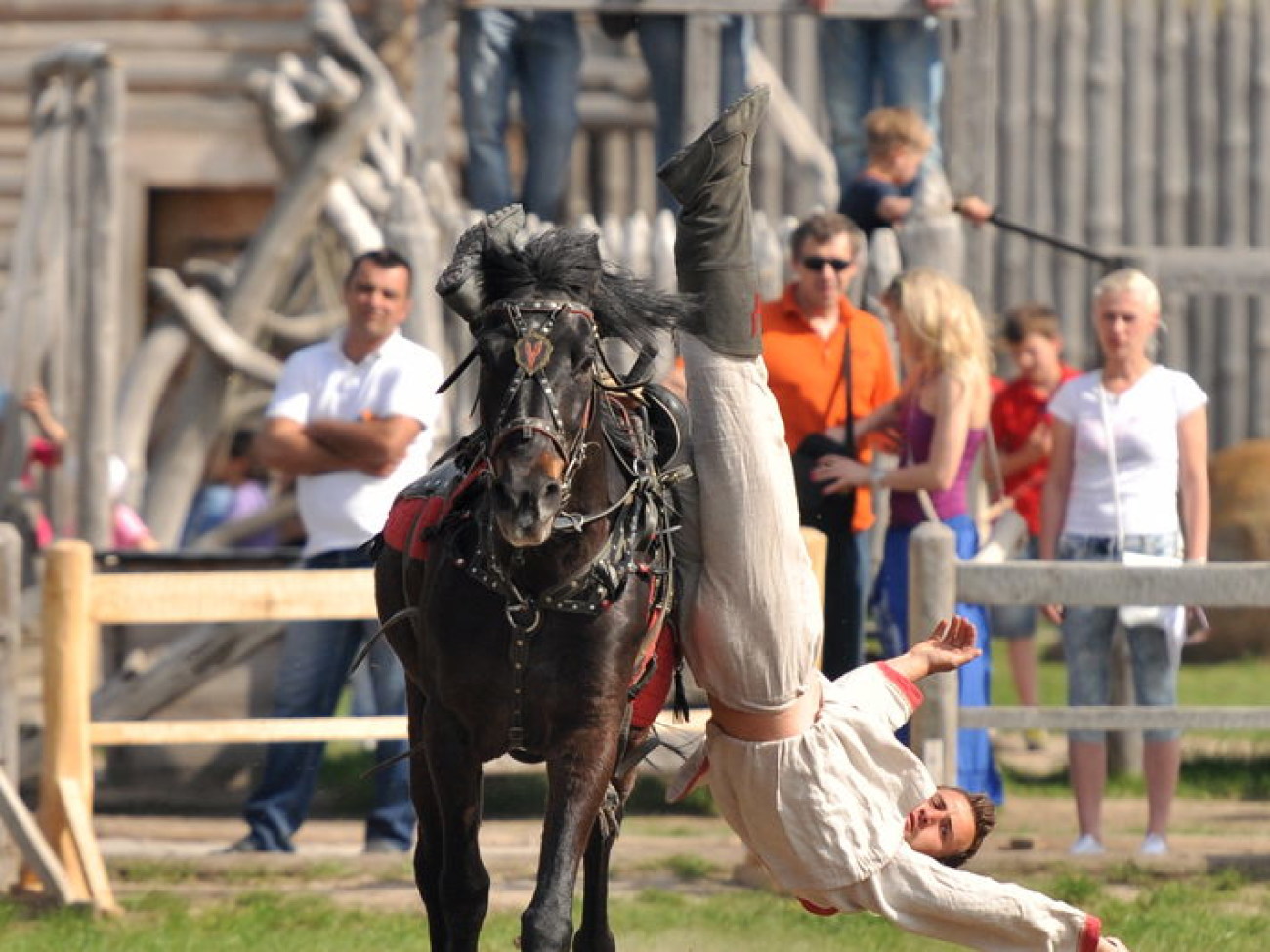 В Украине состоялся первый Международный фестиваль конно-трюкового искусства, 27 апреля 2013г.