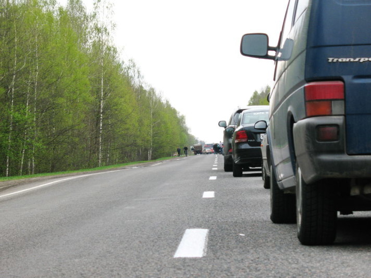 На границе Украины с Беларусью образовались гигантские пробки