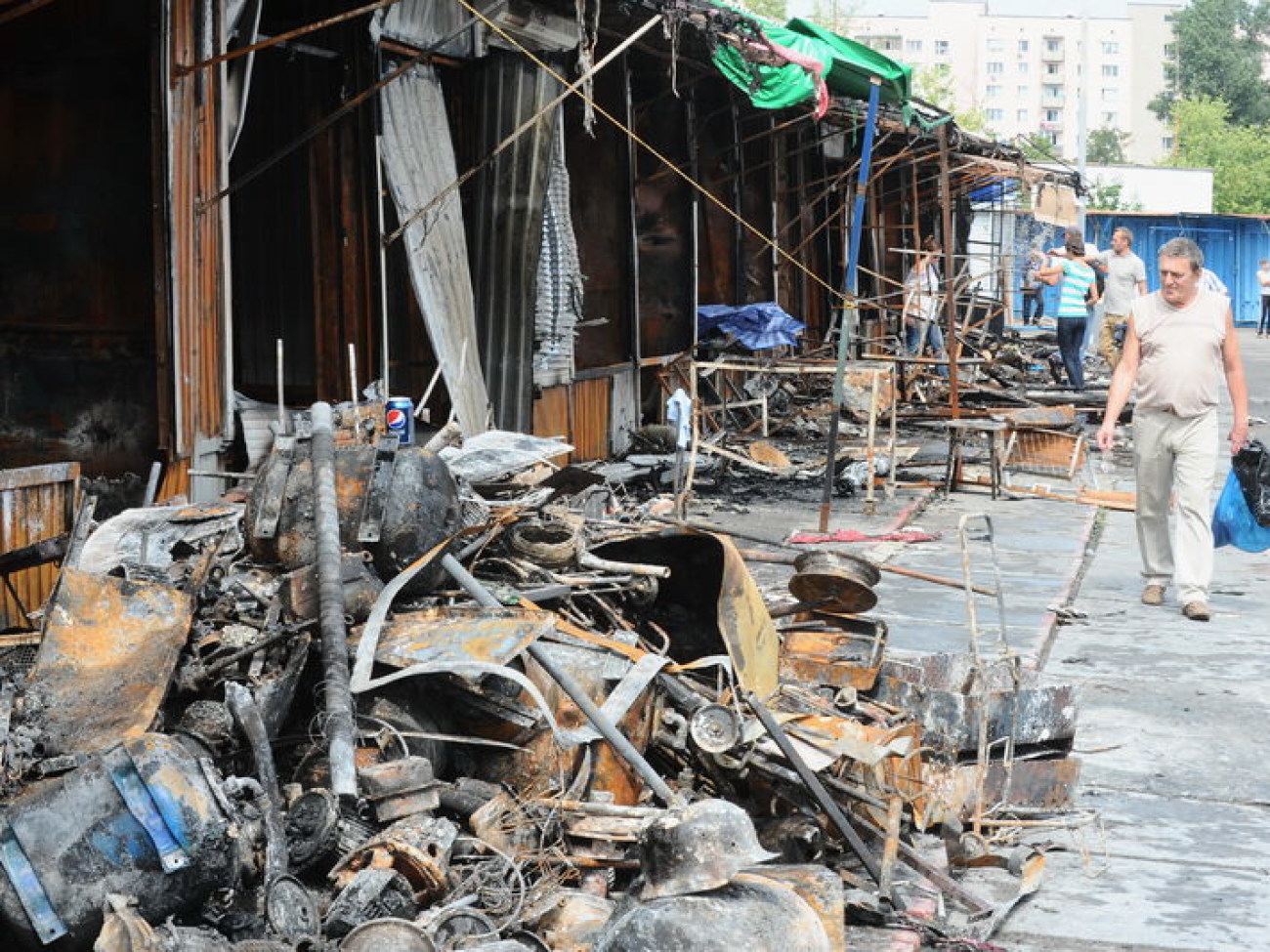 Рынок &#171;Оболонь&#187; сгорел, 15 августа 2013г.