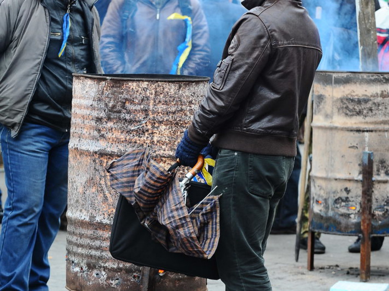 Евромайдан и быт: буржуйки, одеяла и бутерброды с салом, 26 ноября 2013г.