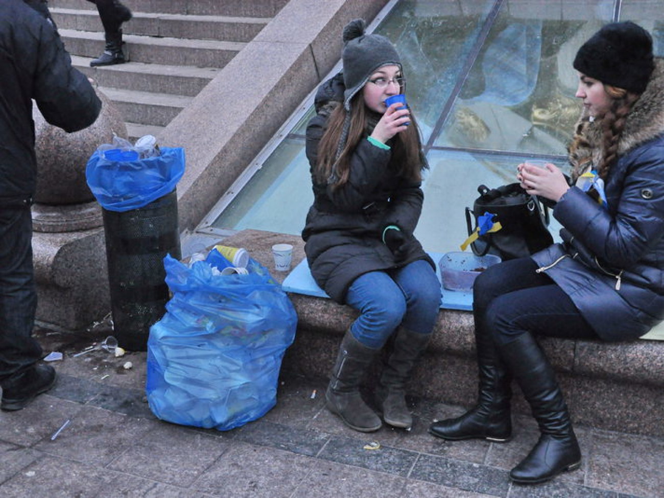 Киевские студенты пошли на евромайдан, 26 ноября 2013г.