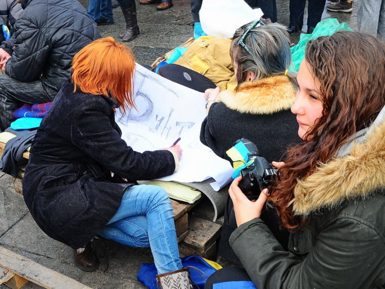 В Киеве два Майдана: сторонников и противников ЕС, 29 ноября 2013г.