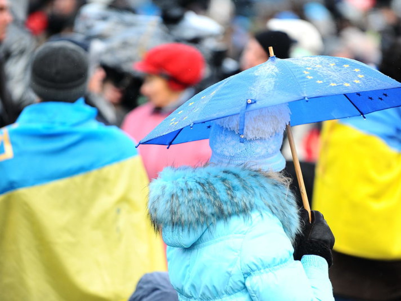 В Киеве два Майдана: сторонников и противников ЕС, 29 ноября 2013г.