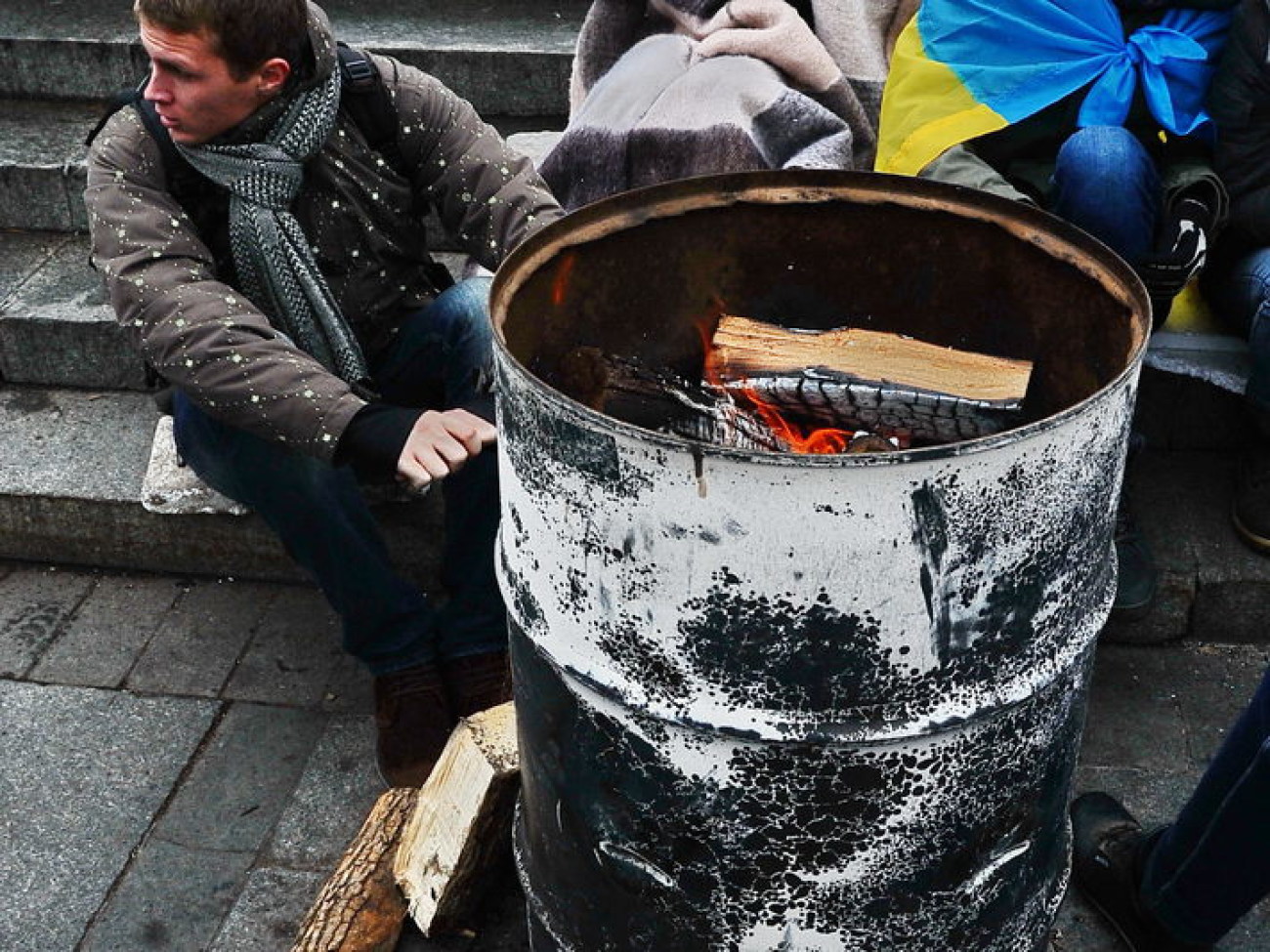 В Киеве два Майдана: сторонников и противников ЕС, 29 ноября 2013г.