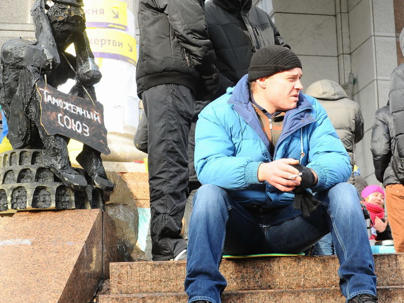 В Киеве два Майдана: сторонников и противников ЕС, 29 ноября 2013г.