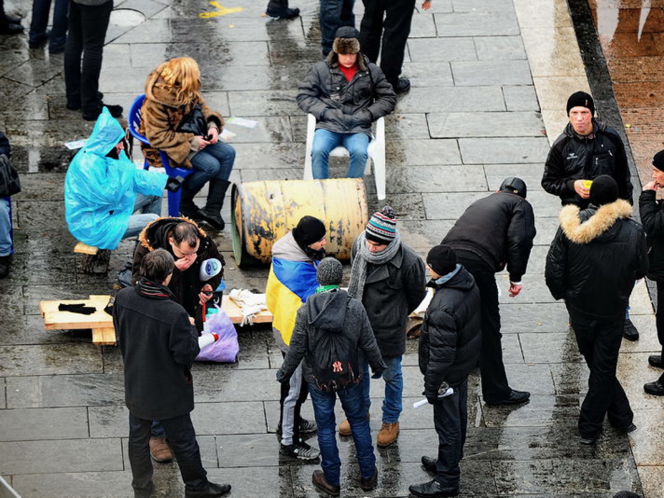 В Киеве два Майдана: сторонников и противников ЕС, 29 ноября 2013г.