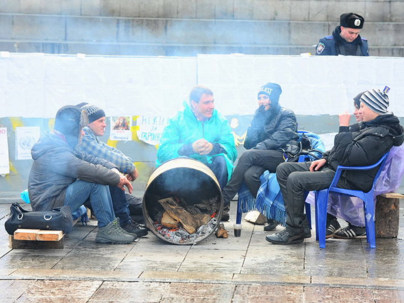 В Киеве два Майдана: сторонников и противников ЕС, 29 ноября 2013г.