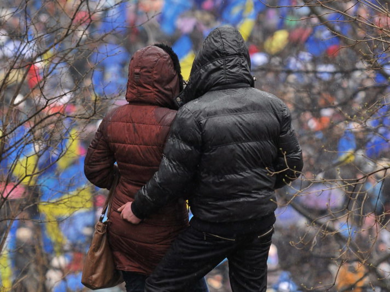 В Киеве два Майдана: сторонников и противников ЕС, 29 ноября 2013г.