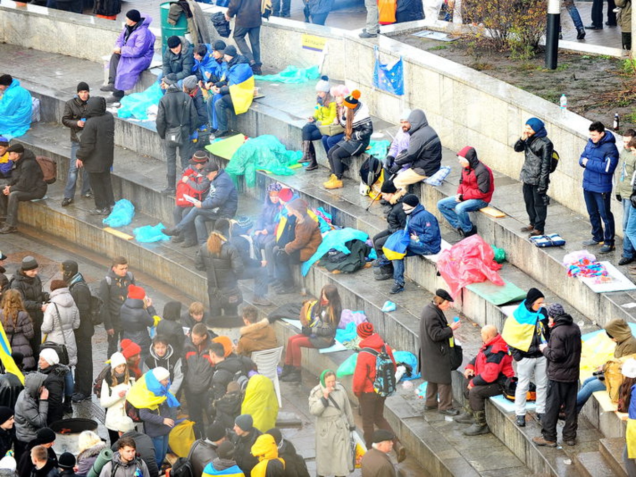 В Киеве два Майдана: сторонников и противников ЕС, 29 ноября 2013г.