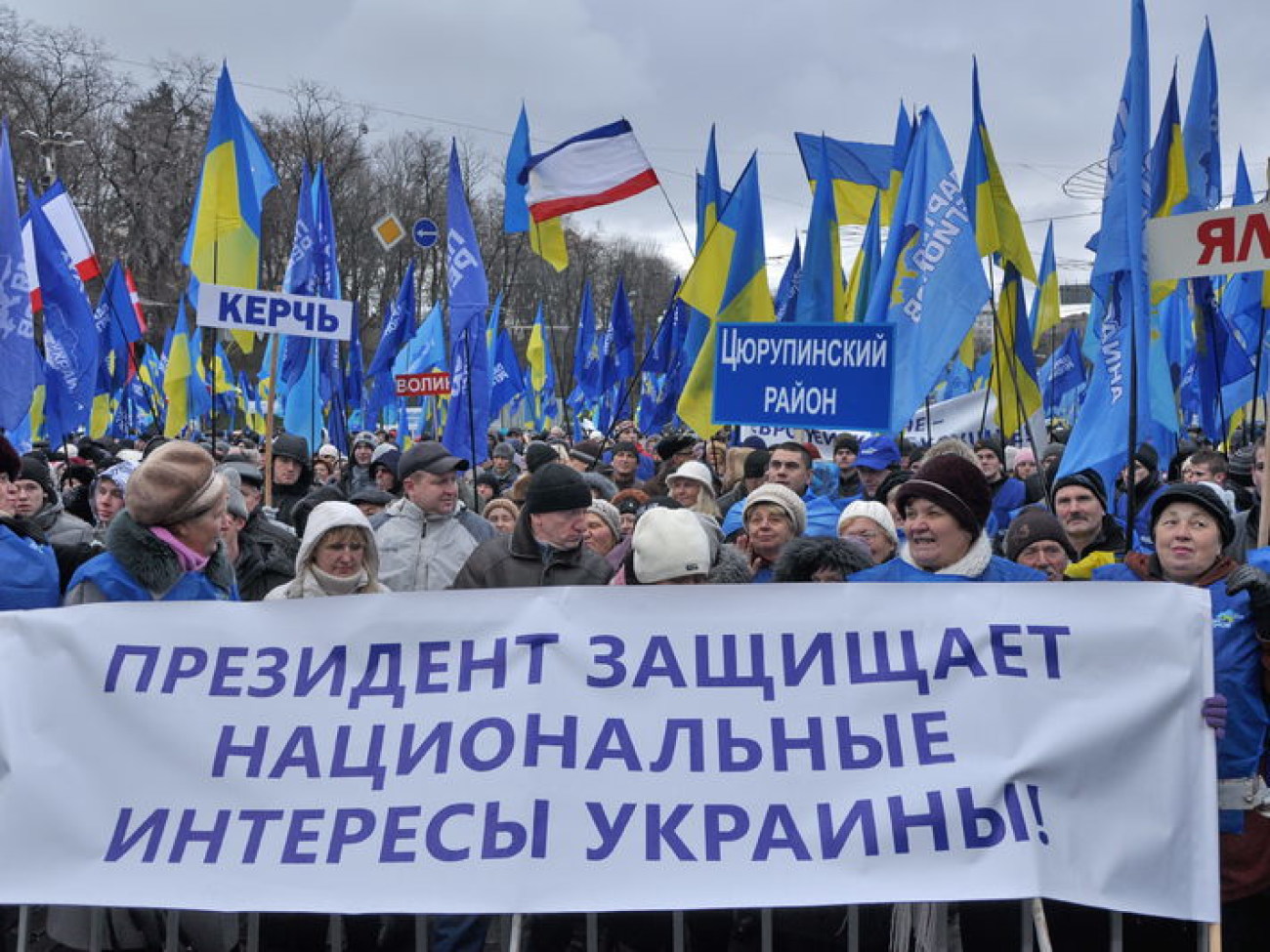 В Киеве два Майдана: сторонников и противников ЕС, 29 ноября 2013г.