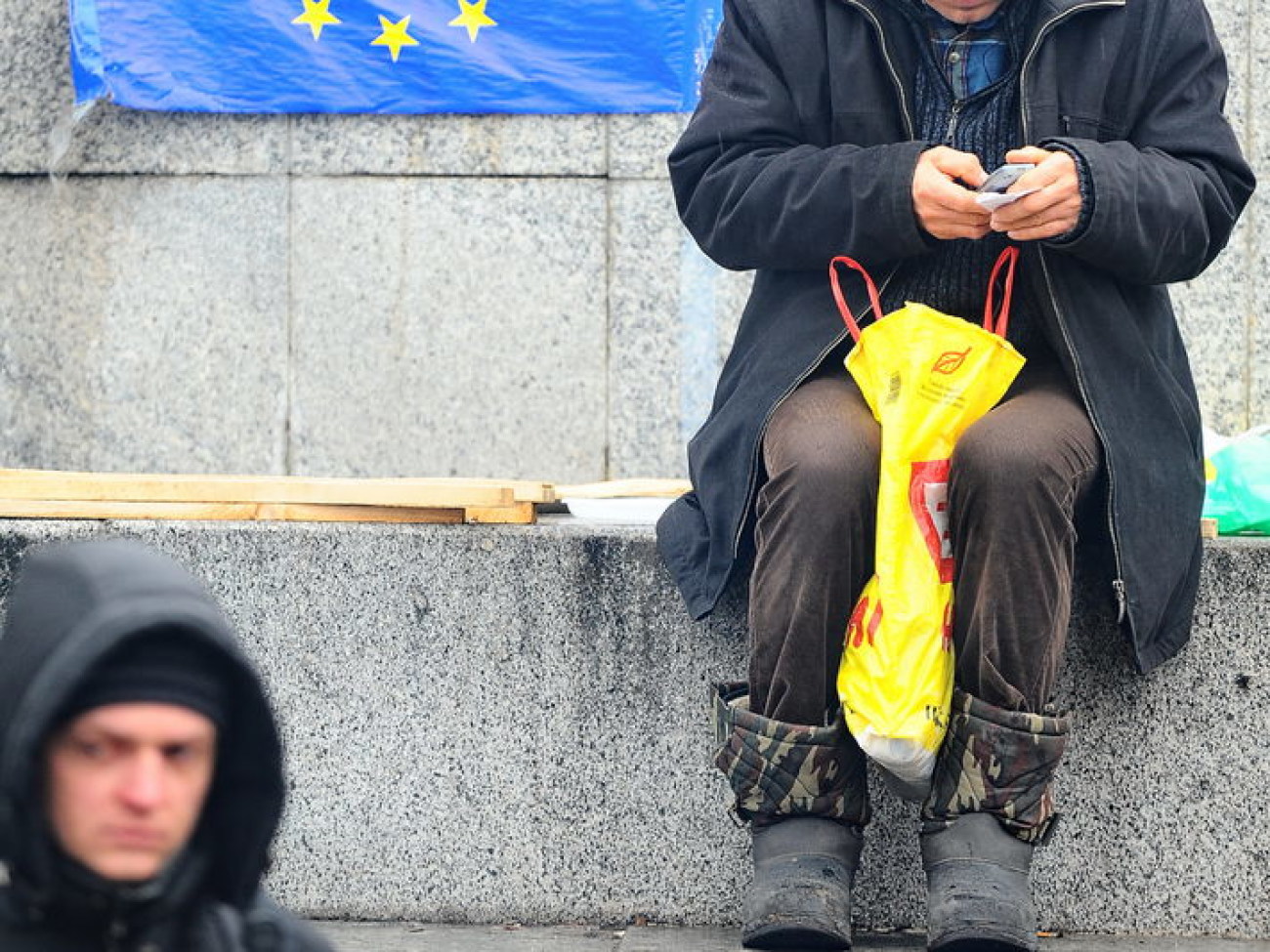 В Киеве два Майдана: сторонников и противников ЕС, 29 ноября 2013г.