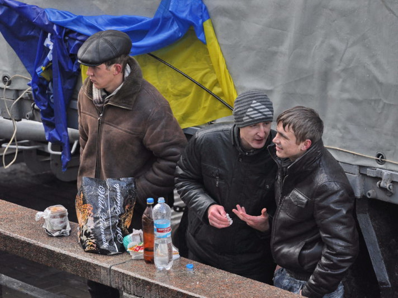 В Киеве два Майдана: сторонников и противников ЕС, 29 ноября 2013г.