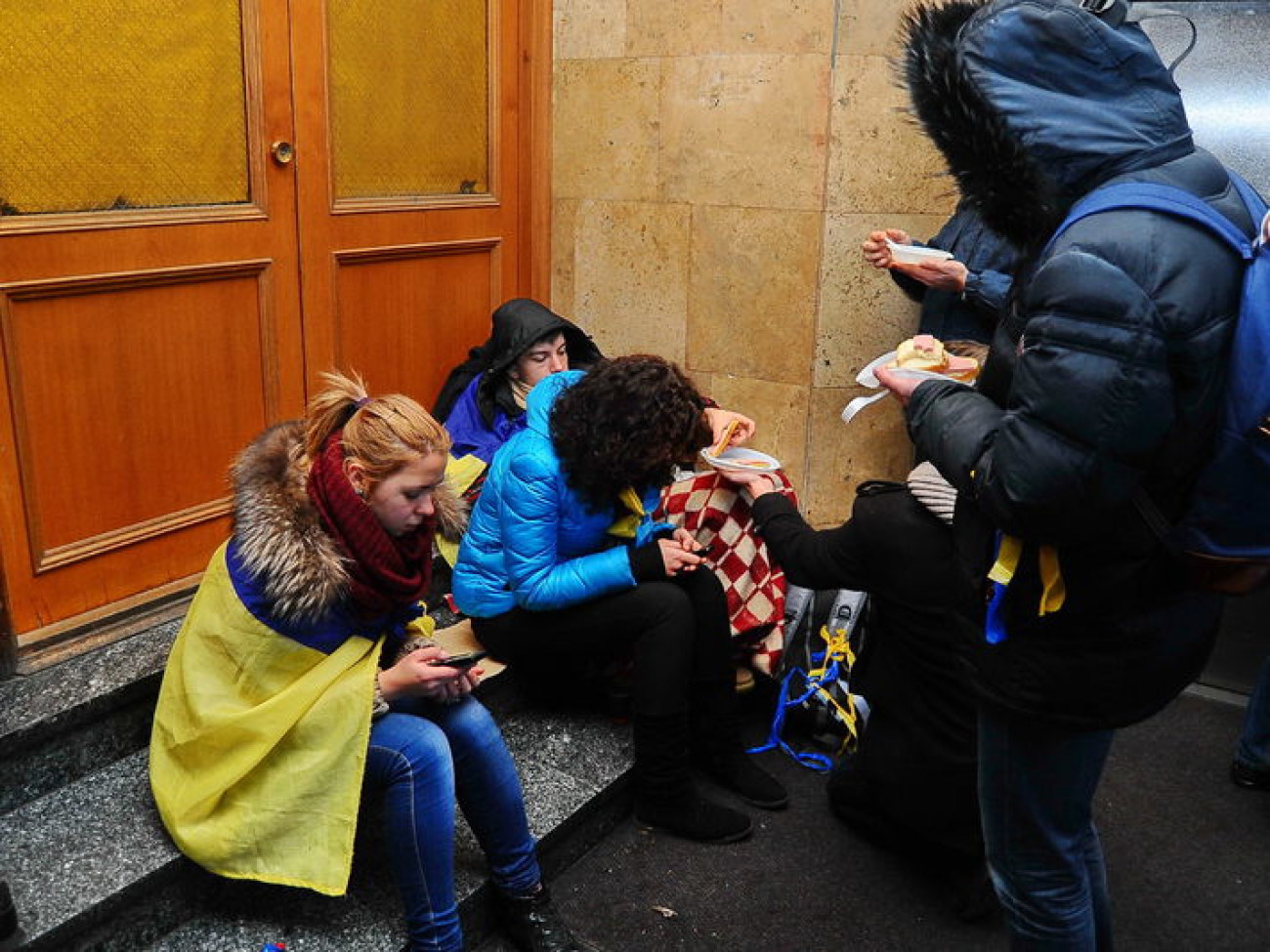 Федерация профсоюзов Украины стала убежищем для революционеров, 2 декабря 2013г.