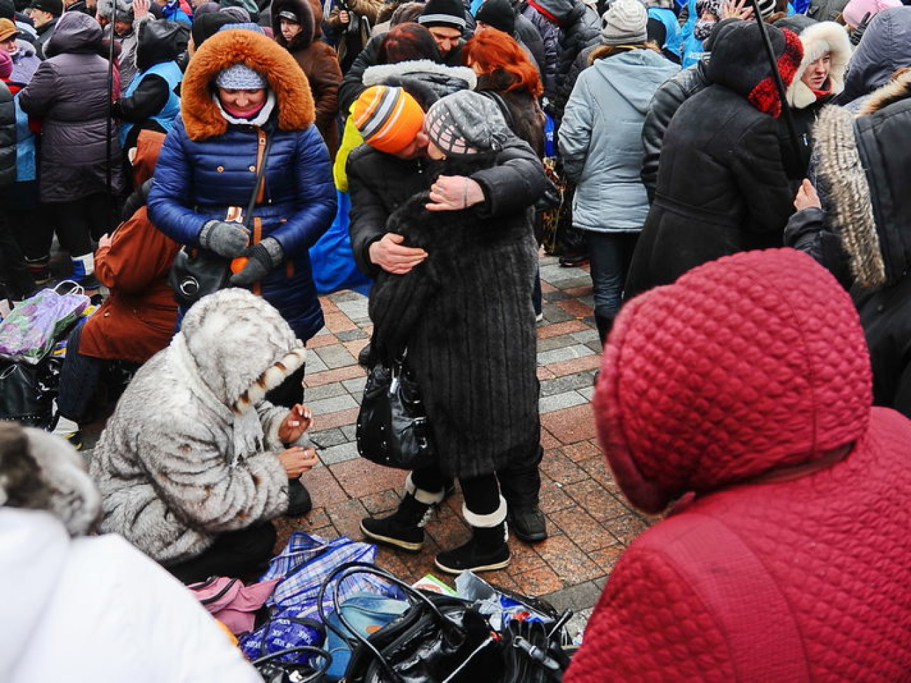 Митинг Партии регионов охраняет милиция, 5 декабря 2013г.