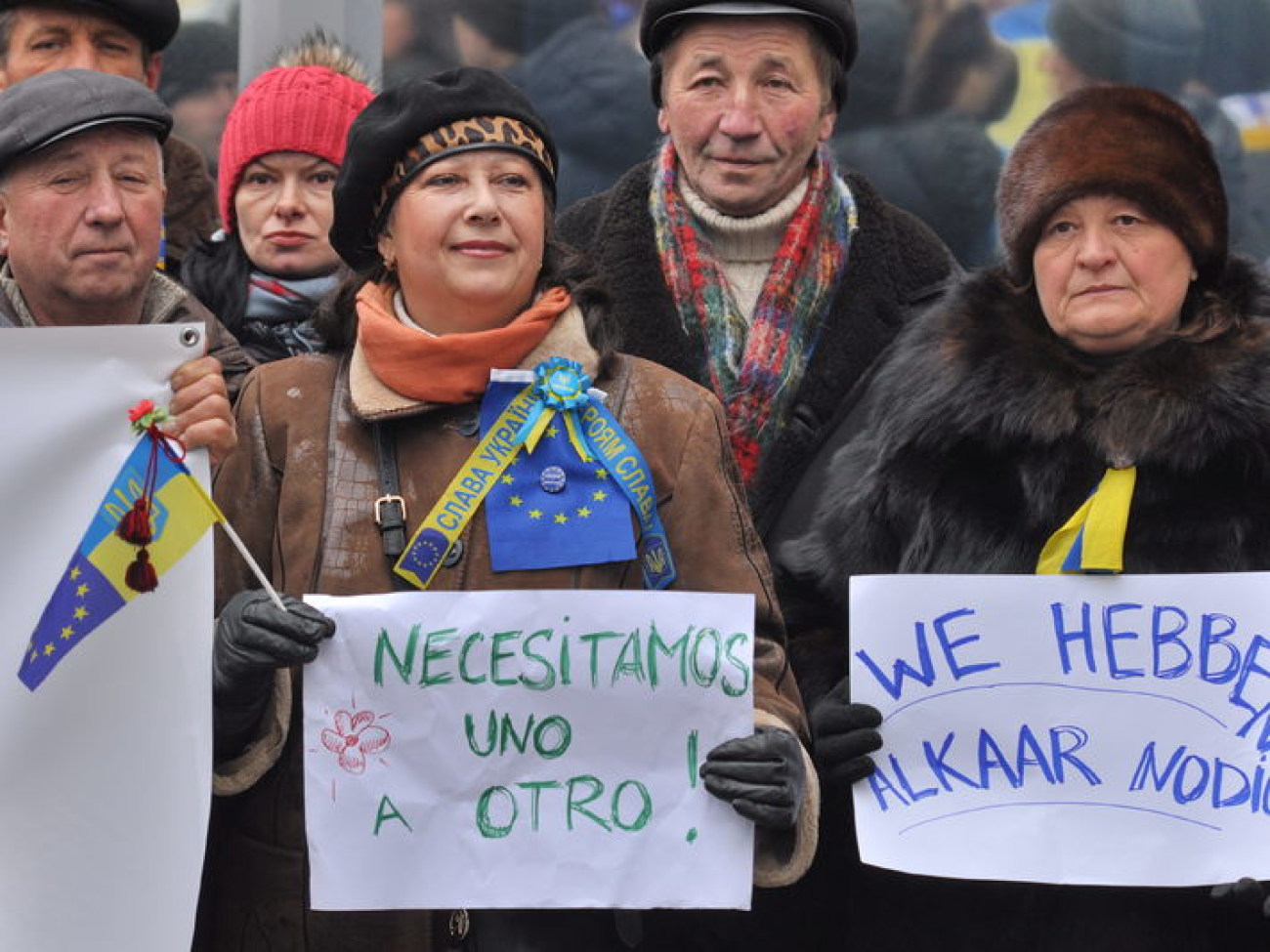 Евромайдановцы просили у ЕС упростить визовый режим для всех украинцев, 16 декабря 2013г.