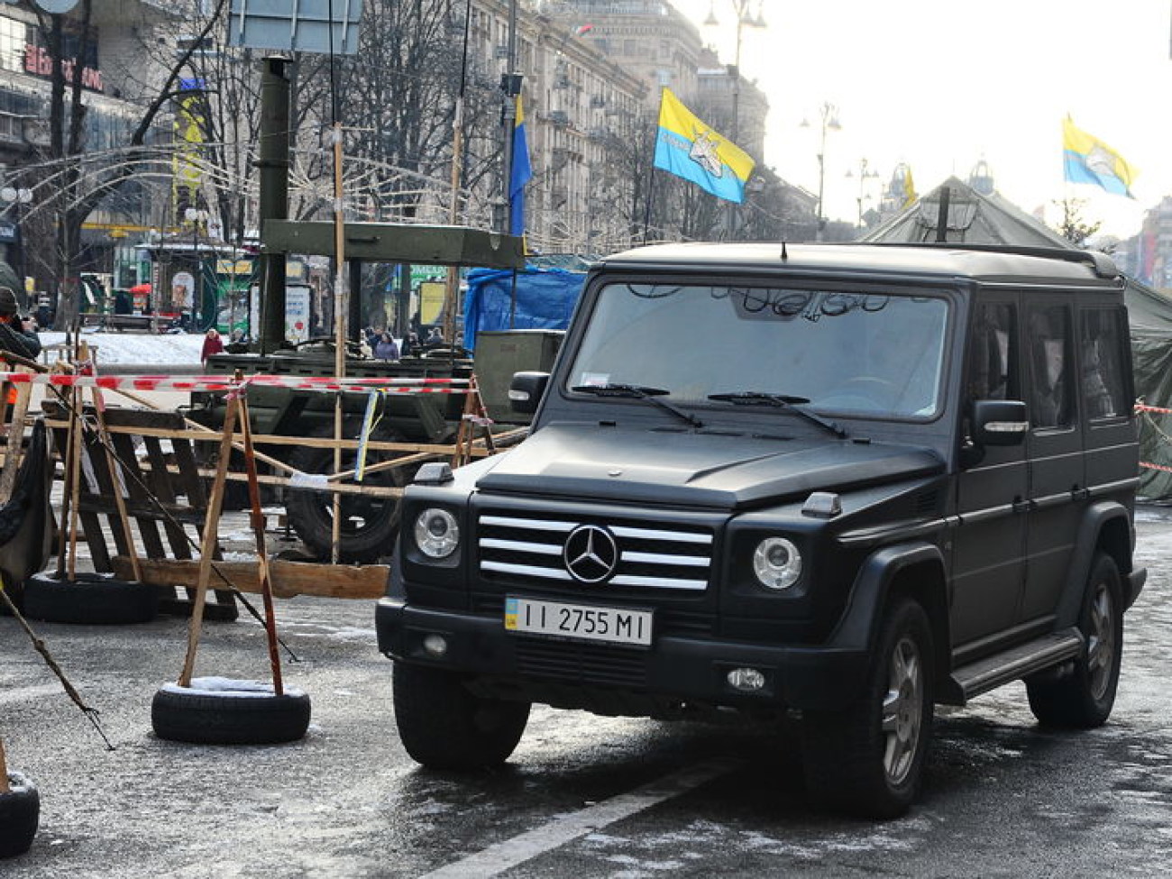 На евромайдане празднуют Маланку, 14 января 2014г.