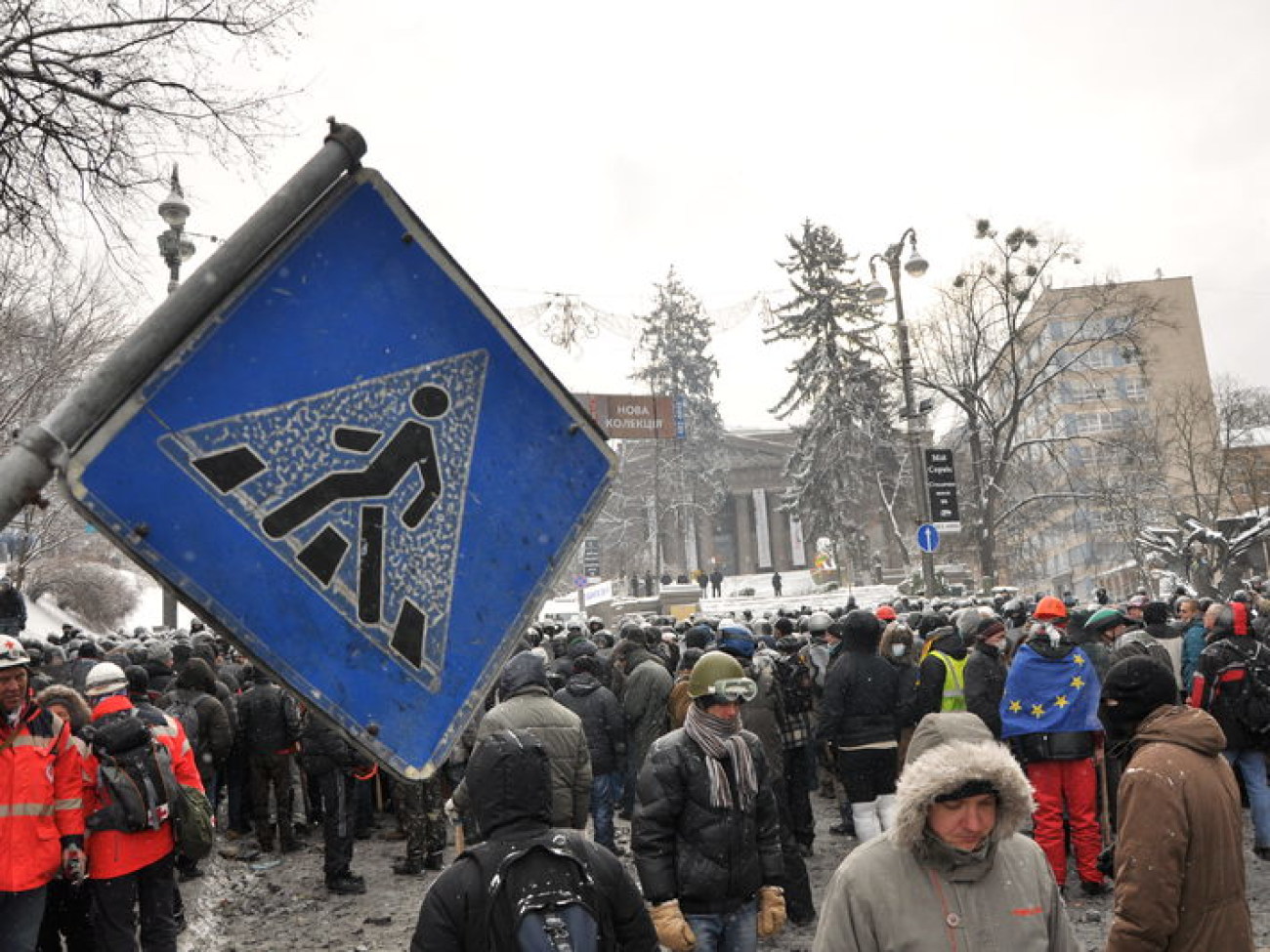 День соборности Украины начался с штурма, 22 января 2014.