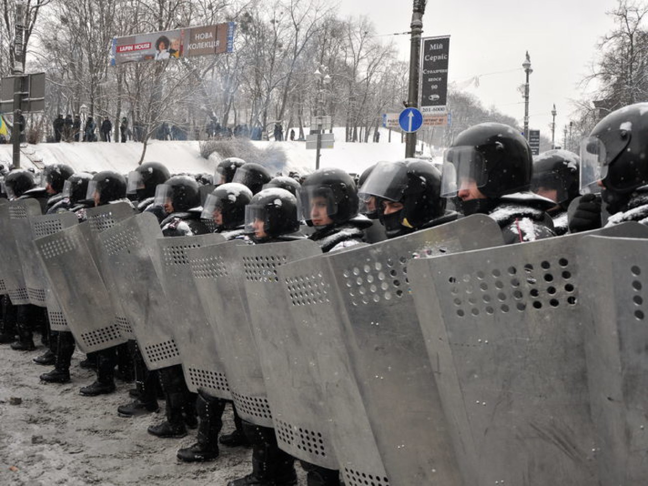 День соборности Украины начался с штурма, 22 января 2014.