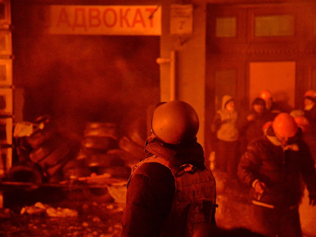 Ночью ситуация на Грушевского обострилась, 25 января 2014г.