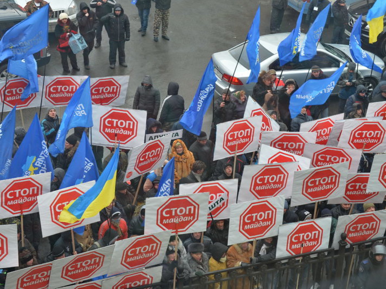 Антимайдан приехал поддержать власть всего на день, 28 января 2014р.