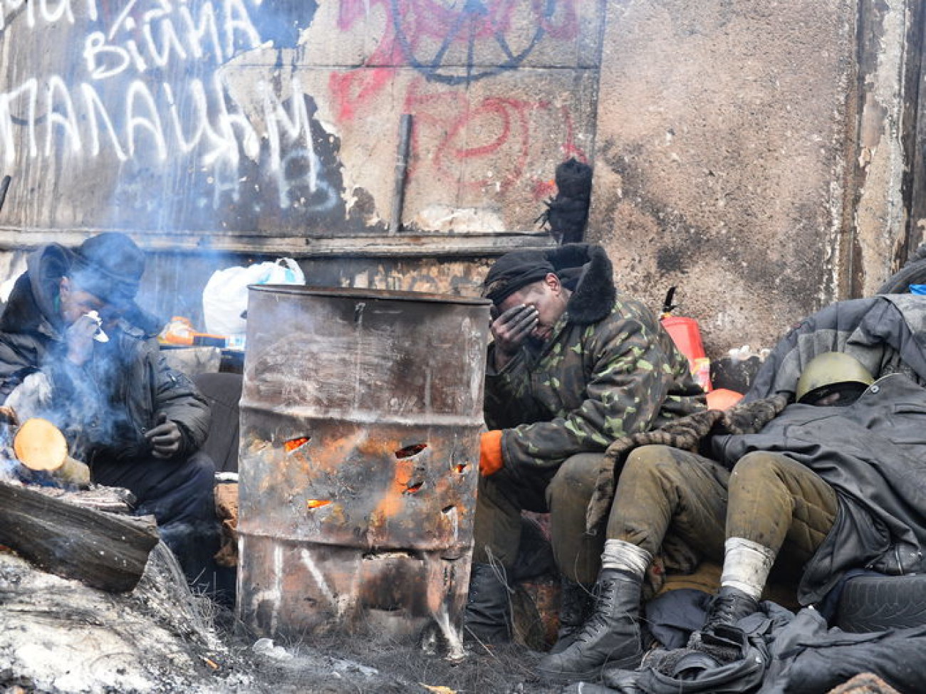 Перемирие в центре Киева продолжается, 1 февраля 2014г.