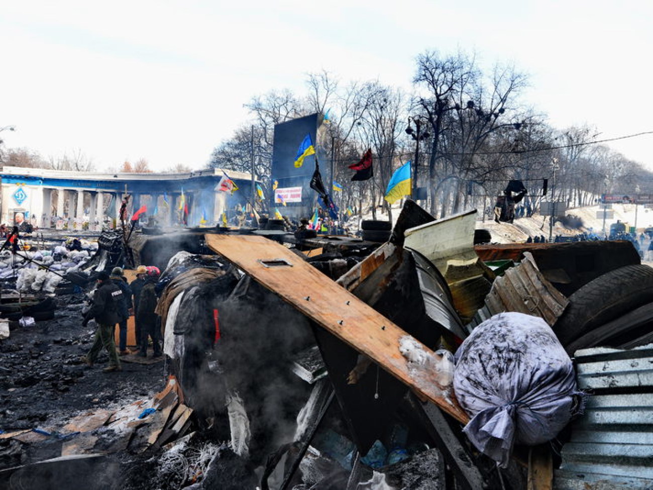 Перемирие в центре Киева продолжается, 1 февраля 2014г.