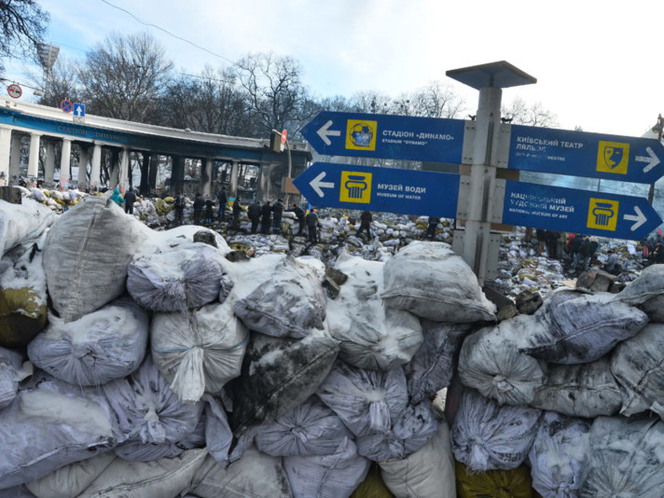 Перемирие в центре Киева продолжается, 1 февраля 2014г.