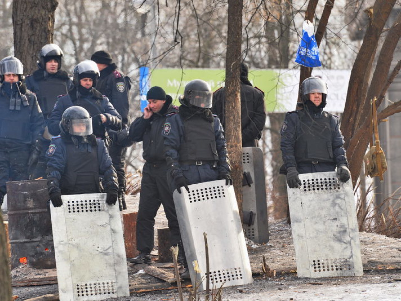 Перемирие в центре Киева продолжается, 1 февраля 2014г.